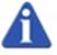 Information triangle icon (blue)