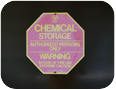 Signage for pesticide storage