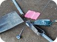 Soil probe, auger, shovel and other tools