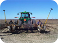 This is the preferred method of planting because a large number of trees can be planted very quickly and evenly.
