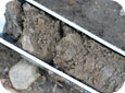 Soil core in probe